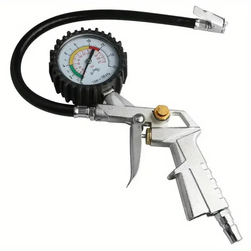 Tire Pressure Gauge – Air Inflator Gun for Car and Motorcycle Maintenance