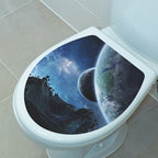 Decorative Toilet Seat Decal – Underwater Sea Shell Art for Bathroom Decor