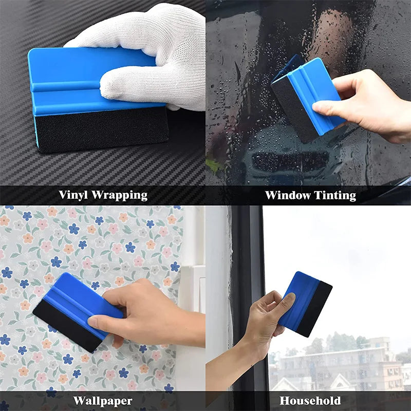 Vinyl Wrap Tool Kit – Felt Squeegee and Knife Set for Car Tinting