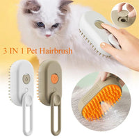 3-in-1 Pet Steam Grooming Brush – Electric Spray Comb for Dog and Cat Shedding