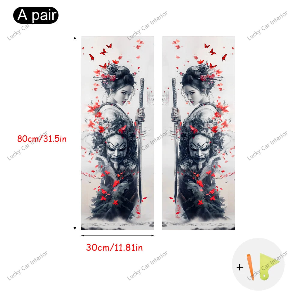 A-Pillar Interior Decal – Cool Girl Pattern Trim for Car Customization