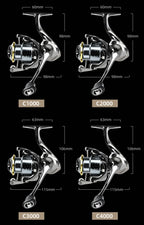 Spinning Fishing Reel – 8Kg Drag Smooth Bearing for Outdoor Freshwater Angling