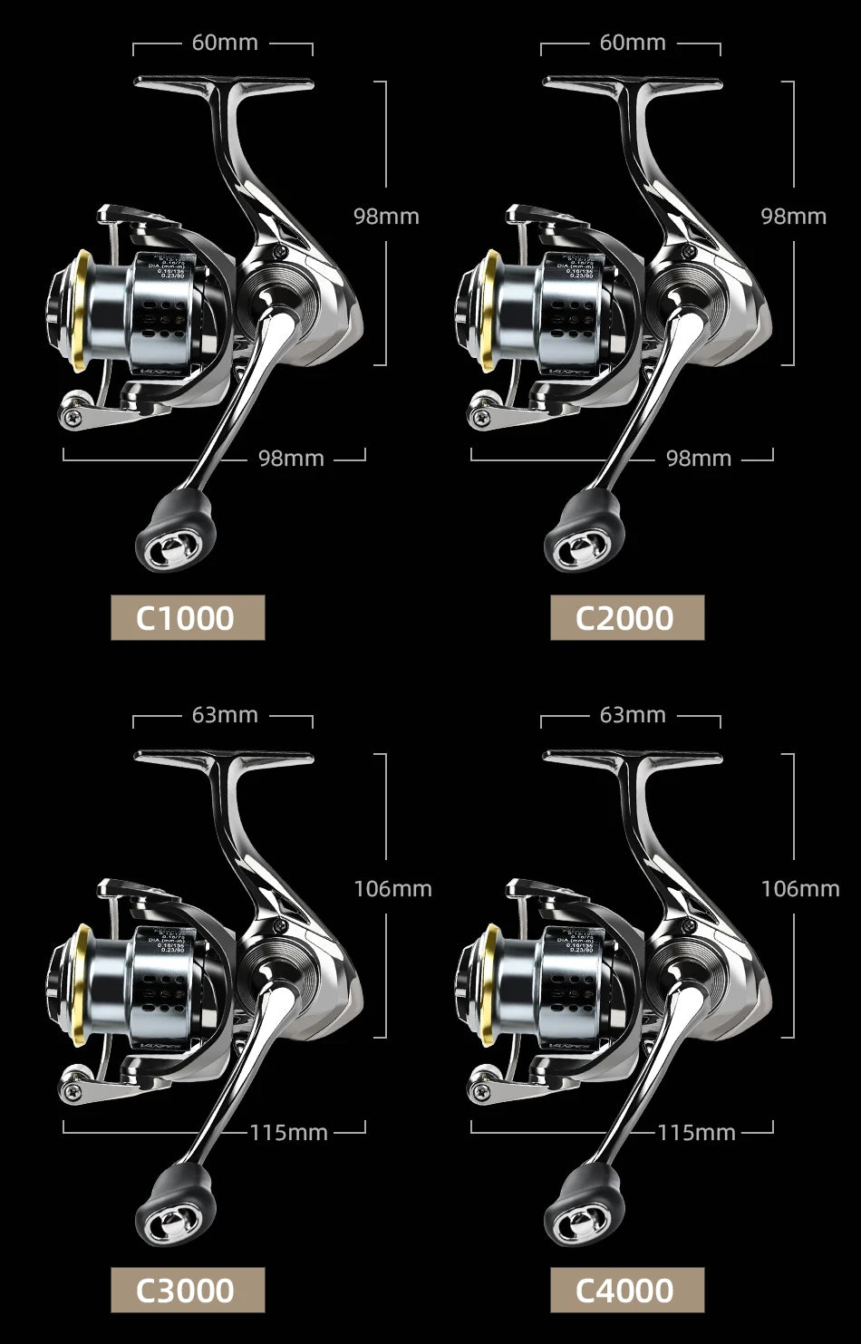 Spinning Fishing Reel – 8Kg Drag Smooth Bearing for Outdoor Freshwater Angling