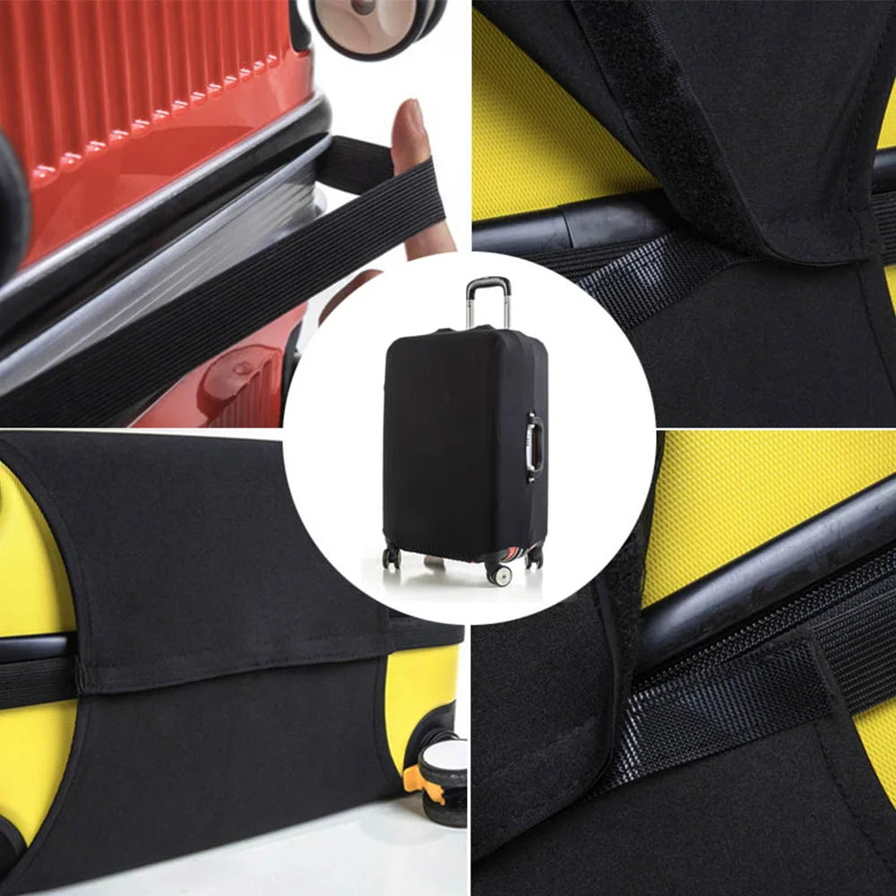 Bear Print Luggage Cover – Elastic Dustproof Suitcase Protector for Travel