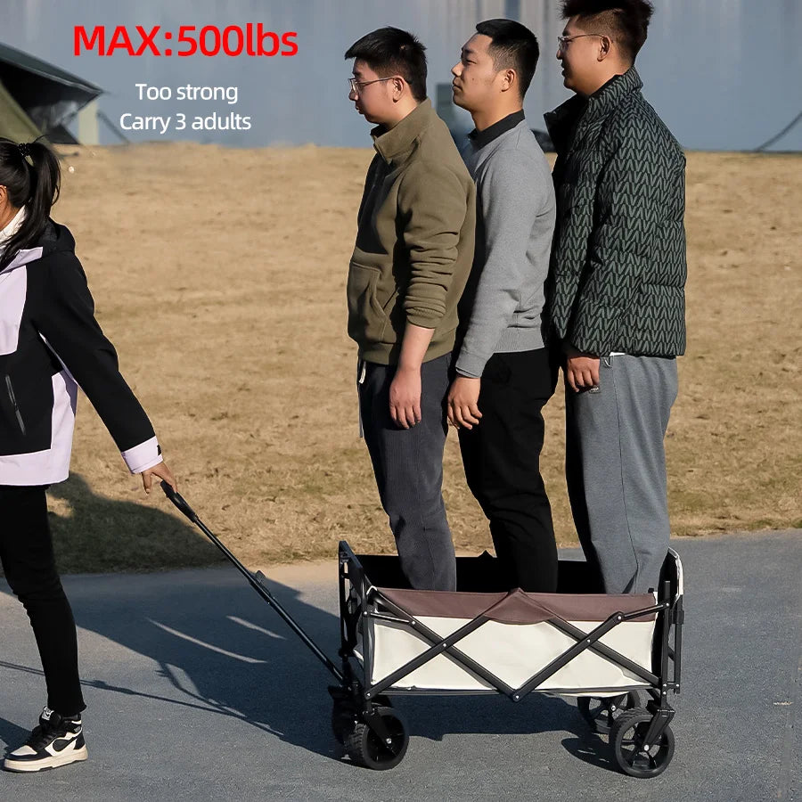 Collapsible Utility Wagon – Heavy Duty Folding Cart for Beach and Camping