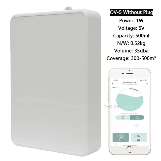500ml Waterless Fragrance Diffuser – Smart Essential Oil Machine for Home