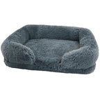Plush Rectangular Dog Bed – Washable Fluffy Pet Cushion for Small to Large Dogs