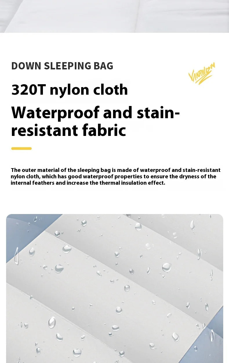 Stretchable Down Sleeping Bag – Ultralight Machine Washable for Camping