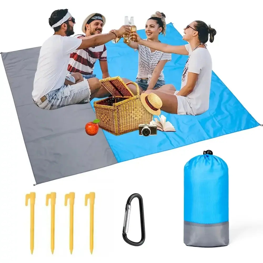 Waterproof Sandproof Beach Mat – 200x140cm Picnic Blanket for Outdoor Travel