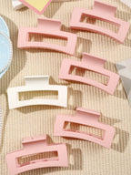 Matte Square Hair Claw Clips – Non-slip 3.4 inch Accessories for Thick Hair