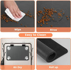 Absorbent Pet Feeding Mat – Waterproof Placemat for Dog and Cat Food Bowls