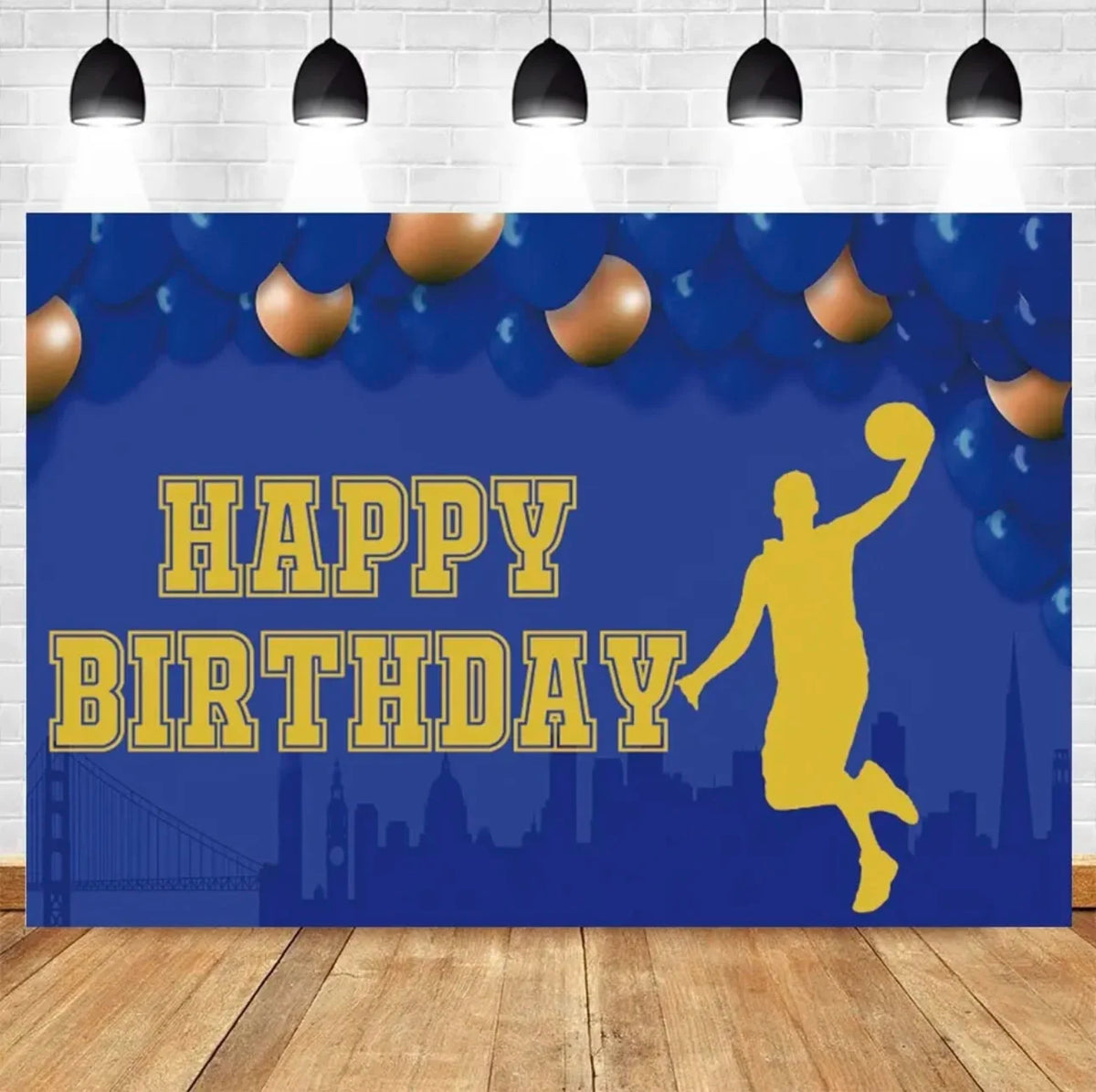 Basketball Stadium Photography Backdrop – Sport Theme for Kids Birthday Party