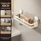 Corner Suction Storage Rack – Wall-Mounted Shelf for Bathroom Organization