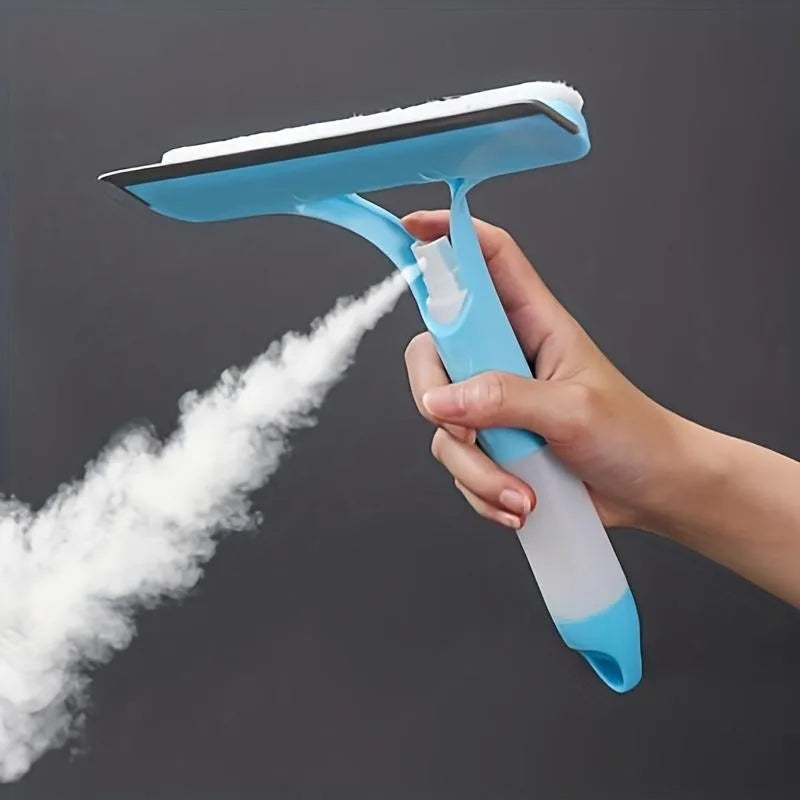 Glass Cleaning Squeegee – Spray Bottle Window Scrubber for Home Automotive