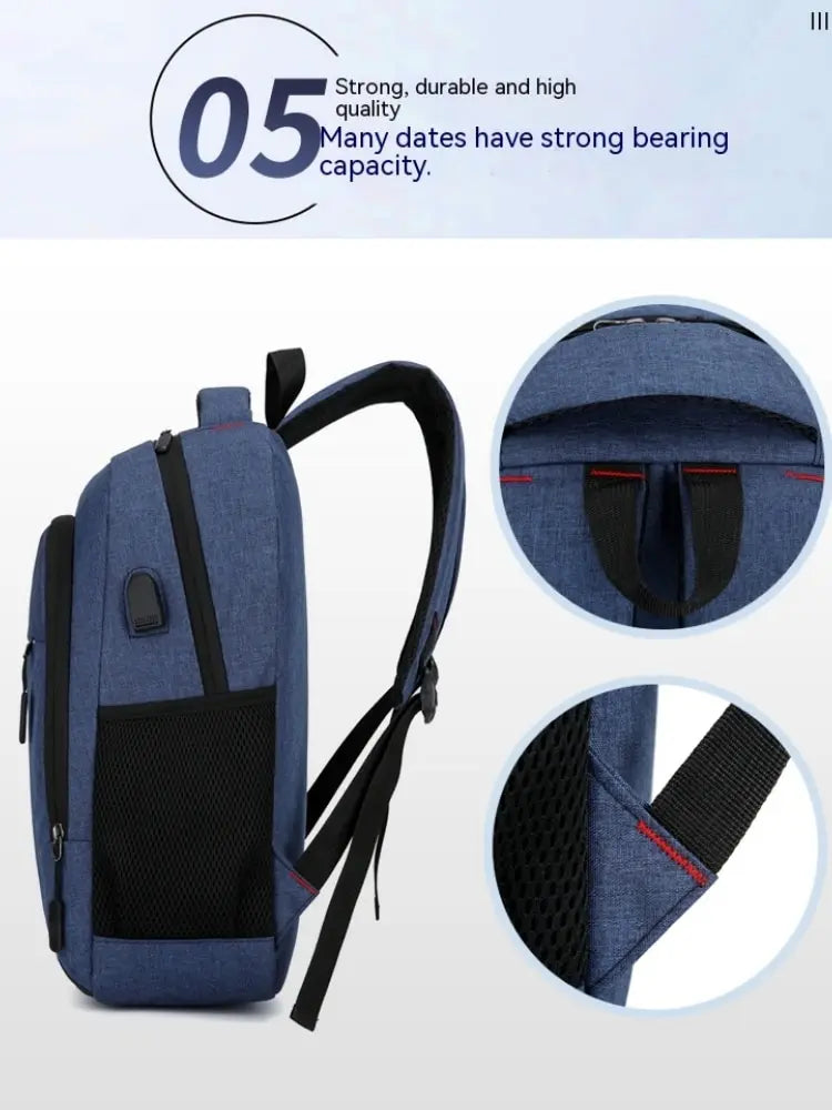Large Capacity Laptop Backpack – Unisex Minimalist Travel Bag for Students