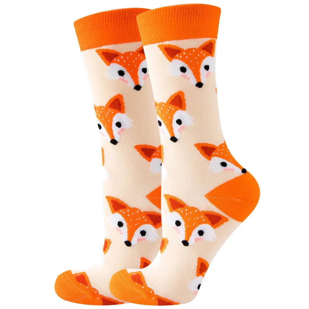 Colorful Cartoon Animal Crew Socks – Fun Harajuku Apparel for Men and Women