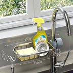 Adjustable Bathroom Faucet Storage Rack for Kitchen Sink and Shower