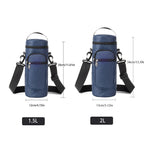 Insulated Oxford Water Bottle Bag – 1L/2L Pouch for Hiking and Summer Travel