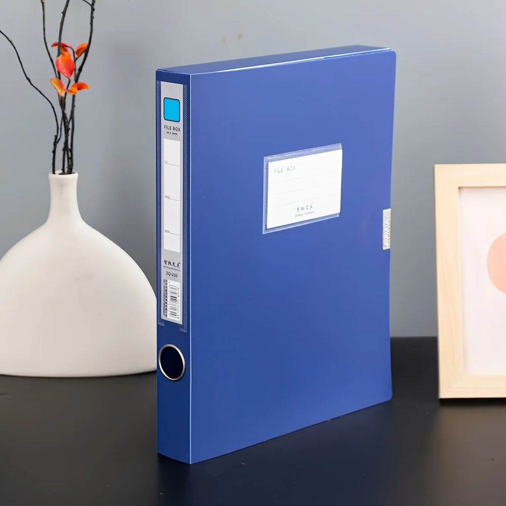 Foldable A4 File Folder – Large Capacity PP Document Storage for Office
