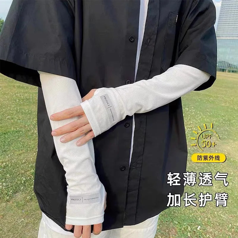 Sun Protection Arm Sleeves – UV Cooling Fabric for Cycling and Outdoor Use