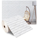 3D Self-Adhesive Brick Wallpaper – Waterproof Peel and Stick for Home Decor