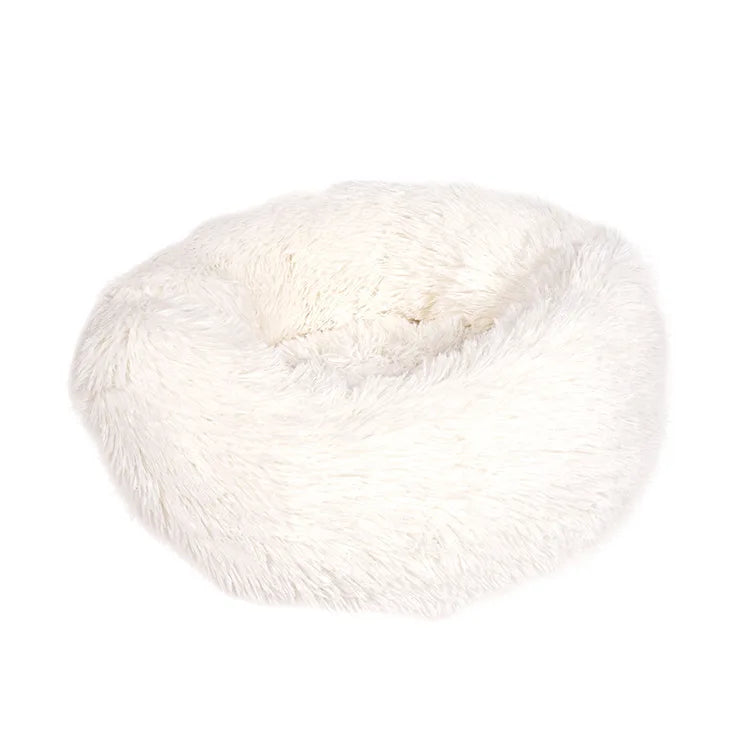 Round Plush Pet Bed – Soft Warm Sleeping Mat for Large Dogs and Cats