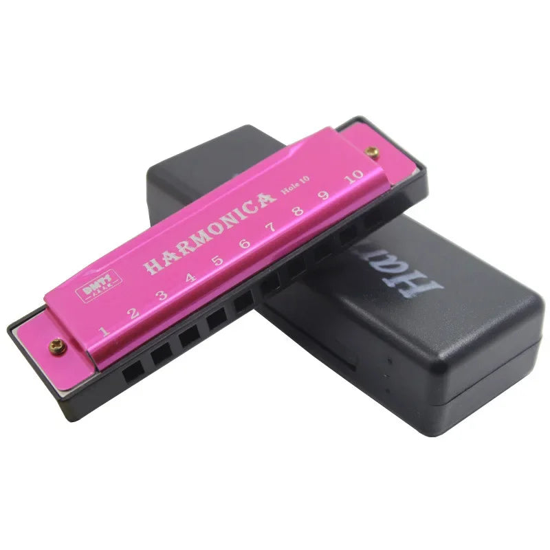 10-Hole Blues Harmonica – Key of C Musical Instrument for Kids and Beginners