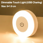 Magnetic USB LED Night Light – Portable Rechargeable Lamp for Bedroom and Kitchen
