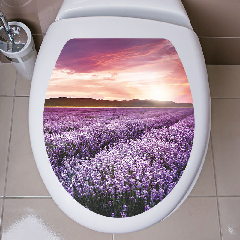 Decorative Toilet Seat Decal – Underwater Sea Shell Art for Bathroom Decor