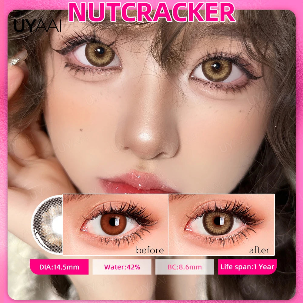 Color Contact Lenses – Natural 14.5mm Big Black and Brown Pupils for Beauty Makeup