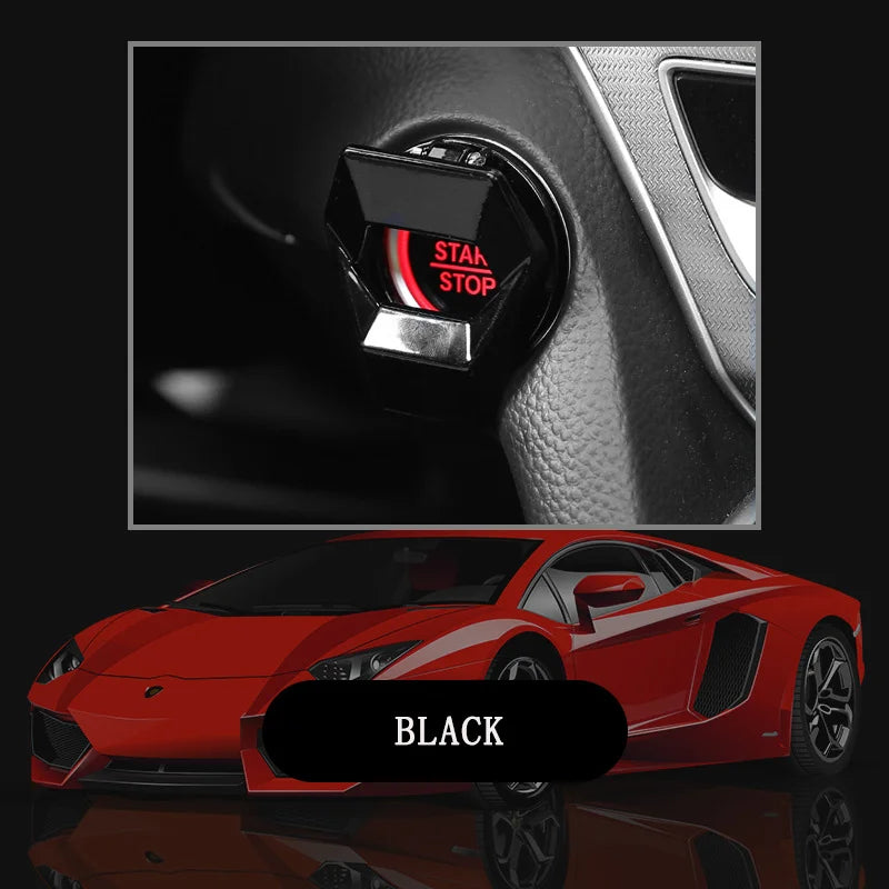 Engine Start Stop Button Cover – Decorative Sticker for Universal Car Interior