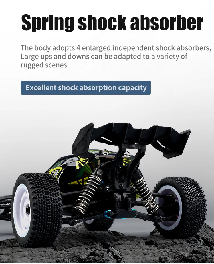 4WD Off-Road RC Monster Truck – 50km/h Remote Control for Adults and Kids