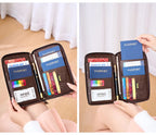 RFID Leather Passport Wallet – Anti-Theft Card Holder for Travel