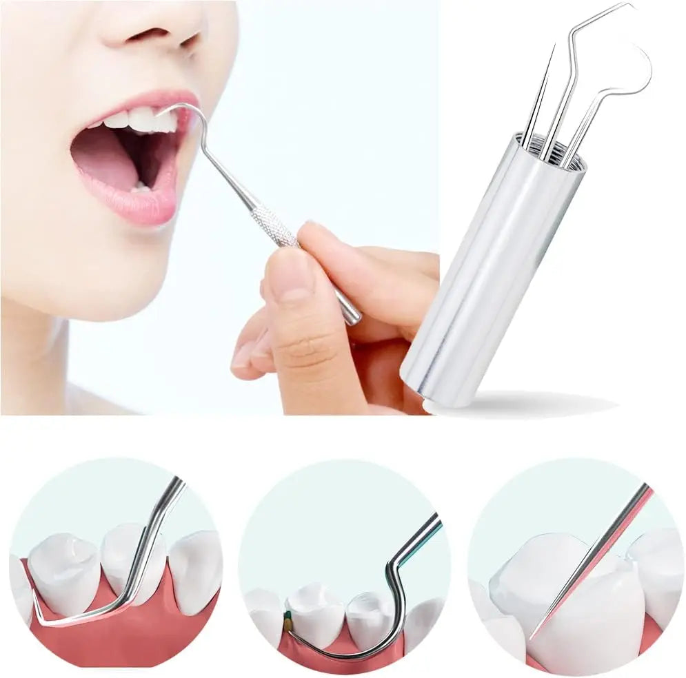 Reusable Aluminum Toothpick Set – Portable Oral Cleaning for Dental Hygiene
