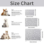 Plush Dog Paw Print Blanket – Soft Flannel Pet Mat for Dogs and Cats