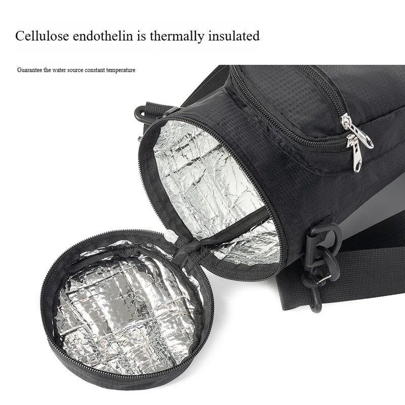 Insulated Oxford Water Bottle Bag – 1L/2L Pouch for Hiking and Summer Travel