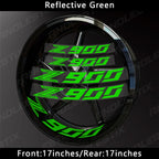Reflective Motorcycle Rim Stripes – Wheel Hub Decals for Kawasaki Z900
