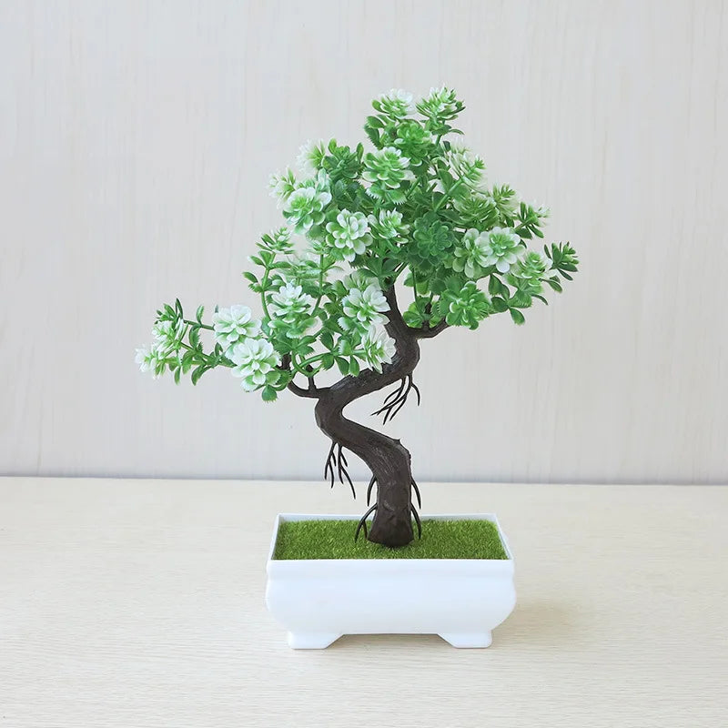 Artificial Potted Bonsai Tree – Zen Miniature Plant for Home Desk Decor