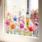 Floral Butterfly Window Decals – Electrostatic Glass Clings for Home Decor
