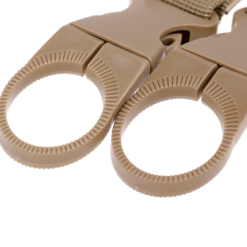Nylon Webbing Bottle Holder – Tactical Carabiner Hook for Outdoor Hiking