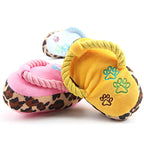 Plush Slipper Dog Toy – Durable Squeaky Rope Teether for Pet Boredom Relief