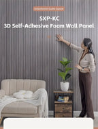 3D Self-Adhesive Wall Panels – Waterproof Foam Grille for Home Decor