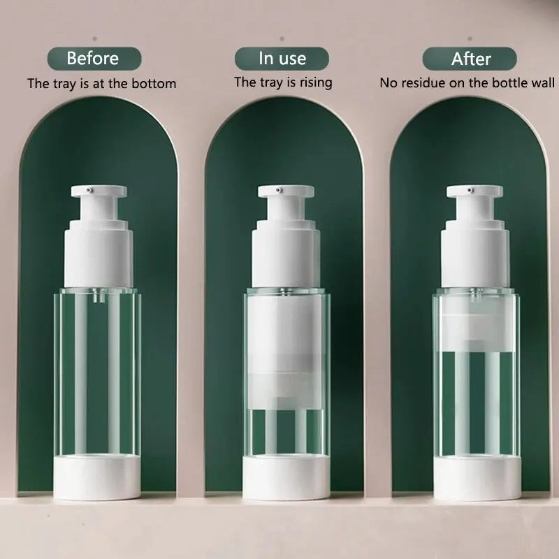 Vacuum Pump Travel Bottles – Refillable Containers for Toiletries and Lotions