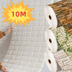 Self-Adhesive 3D Foam Brick Wallpaper – Waterproof Wall Decor for Home Living