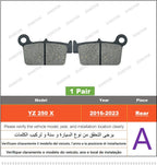 Brake Pad Set – Front and Rear Disc Brakes for Yamaha YZ250 and YZ250F