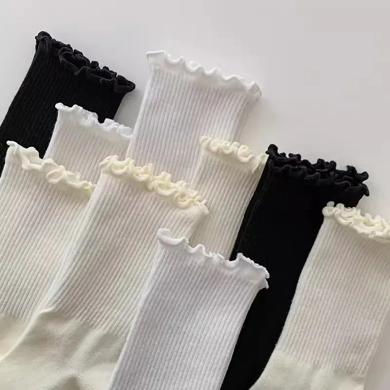 Ruffled Cotton Ankle Socks – Kawaii Lolita Accessories for Women