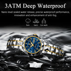 POEDAGAR Quartz Women's Watch – Stainless Steel Waterproof Date for Dress