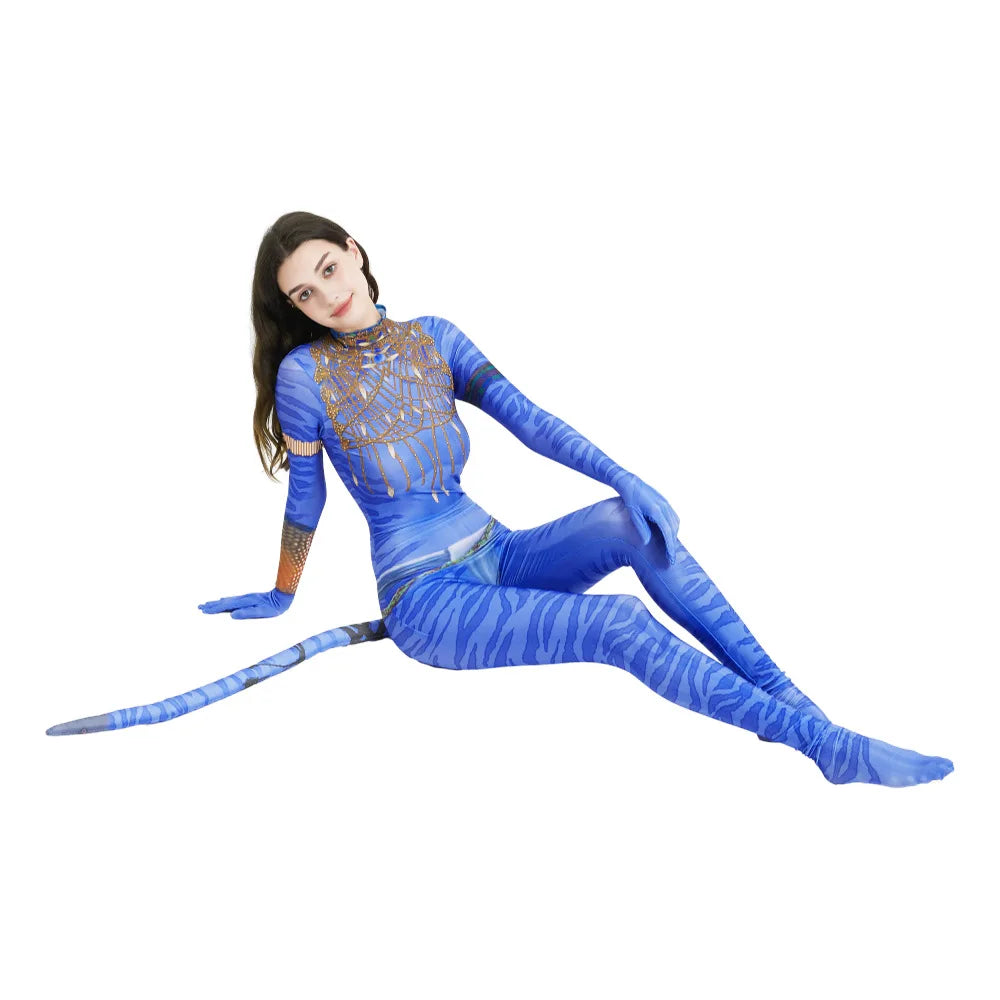 Avatar Alien Bodysuit – The Way of Water Jumpsuit for Halloween Cosplay