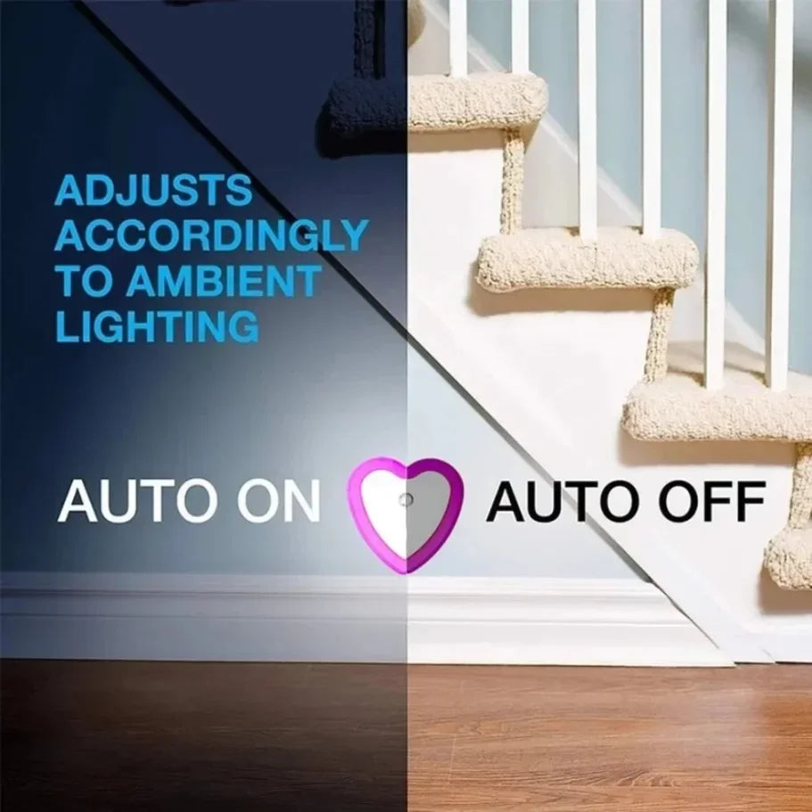 LED Auto Sensor Night Light – Energy Saving Plug-in Lamp for Kids Bedroom