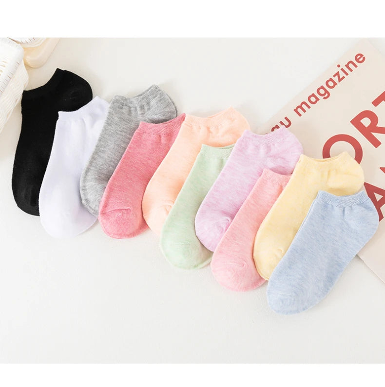 Breathable Cotton Ankle Socks – Mesh Sports Footwear for Summer Casual Wear